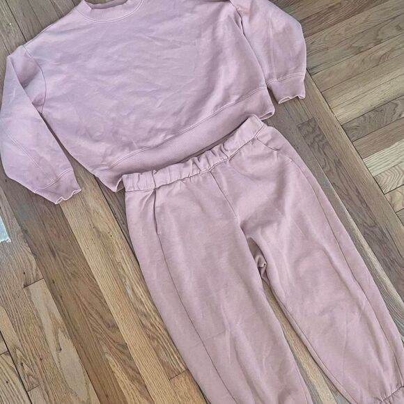 A New Day Pink Matching Sweatshirt Sweatpants Set - Picture 1 of 5